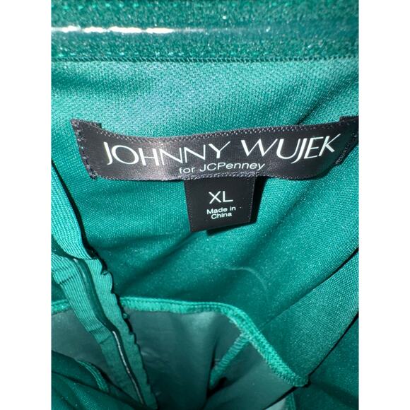 Johnny Wujek for JCPenney Green Velvet Star Belt Dress Juniors XL NWT - Picture 7 of 7